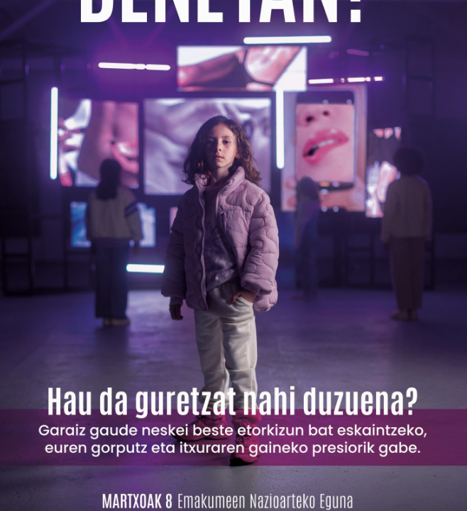 La campaña del 8 de marzo reclama un mejor futuro para las niñas, libre de la presión sobre sus cuerpos y su aspecto físico