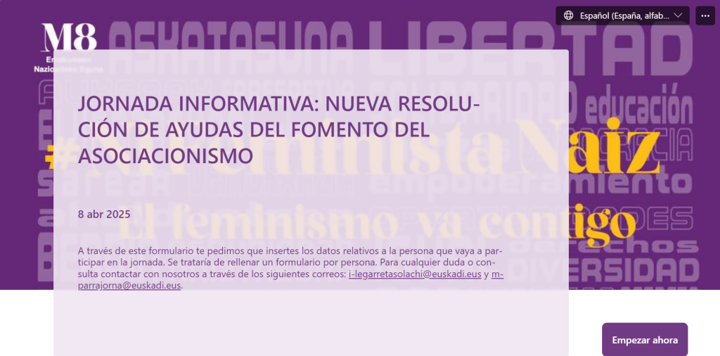 Emakunde convoca las ayudas para fortalecer el asociacionismo y proyectos estratégicos que favorezcan la igualdad