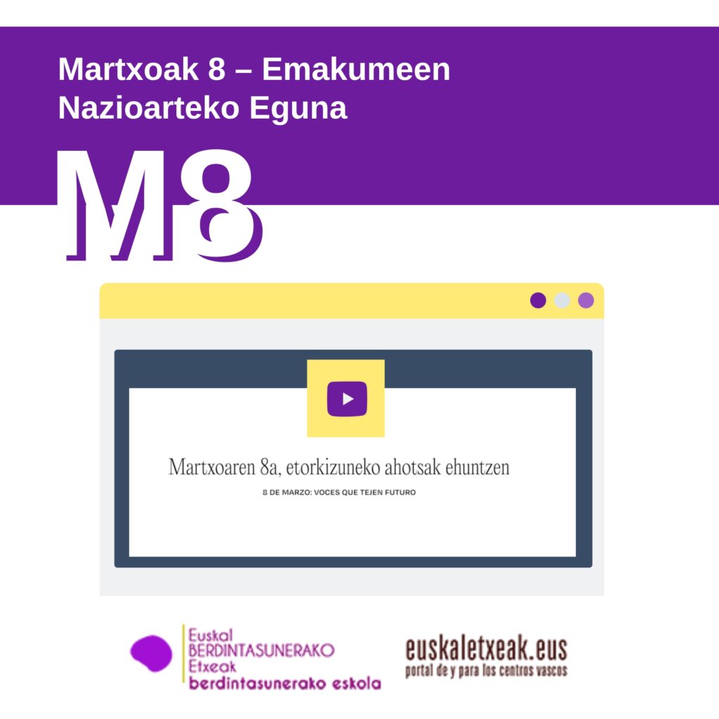 Estreno del vídeo ‘8 de marzo: voces que tejen futuro’, una pieza coral que recoge testimonios de distintas Euskal Etxeak.